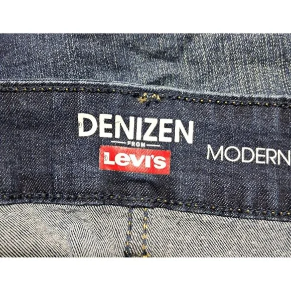 Denizen From Levis Womens Dark Wash Cuffed Denim Shorts Size 10 W30 Blue Stretch - Picture 4 of 11